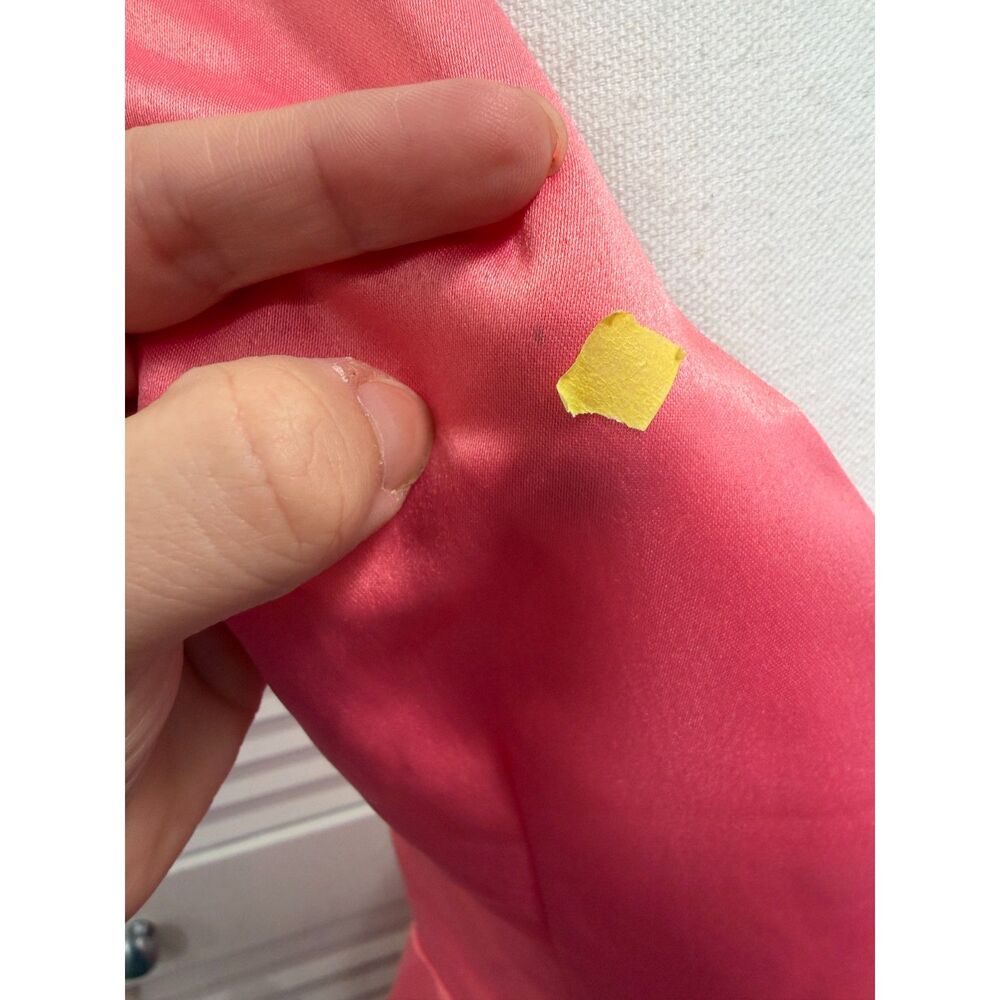 Lulu's Charming Celebration Pink Taffeta Bow Mini Dress Size Medium NWT $79 - Picture 10 of 10